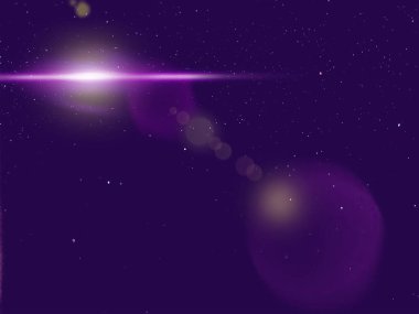 Evren yıldızlı gökyüzü parlak gezegen kozmik mavi yıldızlı gökada arka plan şablonu parlıyor 