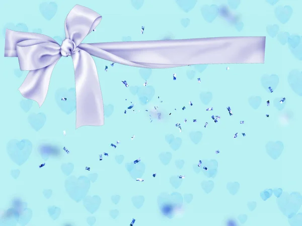Színes Rózsaszín Kék Arany Konfetti Sablon Üdvözlő Kártya Szöveges Valentin — Stock Fotó