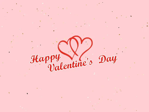 Gelukkige Wensen Rood Roze Achtergrond Tekst Belettering Valentijnsdag Wensen Wenskaart — Stockfoto