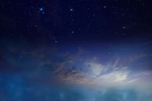 Natureza Paisagem Azul Estrelado Céu Noite — Fotografia de Stock