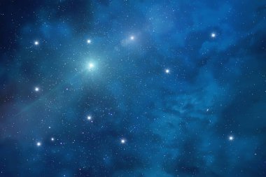 Gece yıldızlı gökyüzü kozmik gezegen ışığı Samanyolu yansıması galaksi uzay bulutsusu 