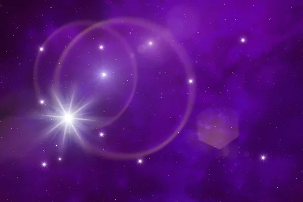 Noc Hvězdné Nebe Vesmír Kosmická Planeta Světlo Světlice Mléčná Dráha — Stock fotografie