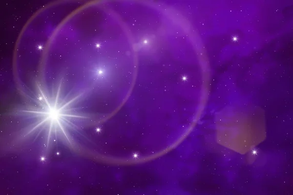 Nuit Ciel Étoilé Univers Planète Cosmique Lumière Fusées Éclairantes Voie — Photo