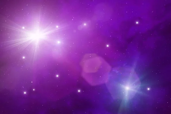 Natt Stjärnhimmel Universum Kosmisk Planet Ljus Facklor Mjölkaktigt Sätt Reflektion — Stockfoto