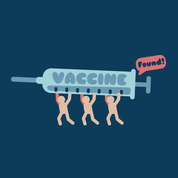 Gráfico Vetor Ilustração Caráter Simples Traga Uma Vacina Que Descreve —  Vetores de Stock