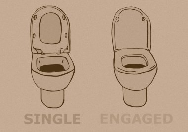 Tek veya meşgul vintage