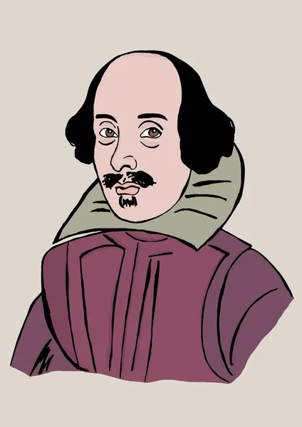 William Shakespeare-ikonen Royaltyfria Stockbilder
