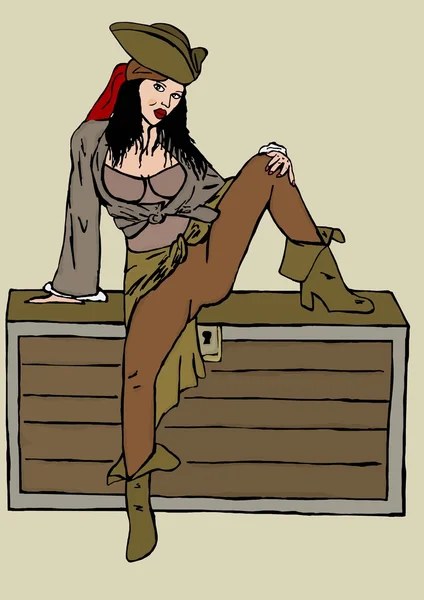 Obrázek sexy pirát — Stock fotografie