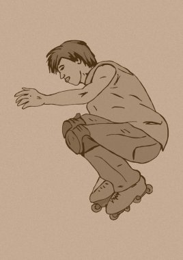 Paten patenci atlama vintage