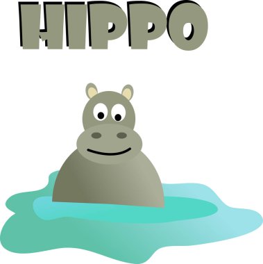 Şirin bir su aygırı resmi