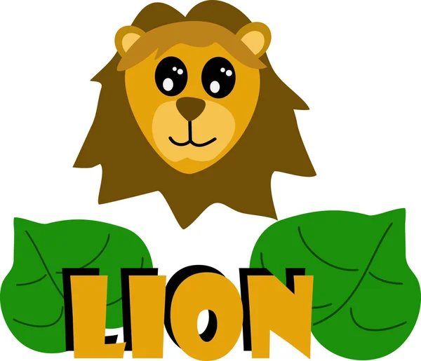 Imagen Lindo León — Vector de stock