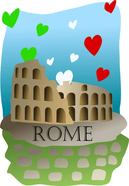 Rome Colosseum Italy — Stock Vector