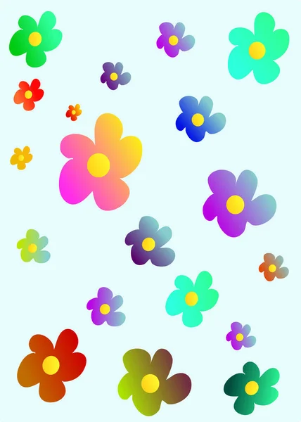 Flores Coloridas Fundo Conceito Imagem — Vetor de Stock