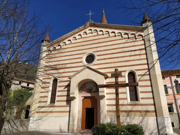 Kościół Santa Maria Stelle Weronie — Zdjęcie stockowe