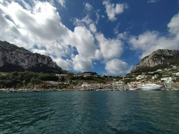 Barco Para Ilha Ischia Nápoles Itália — Fotografia de Stock