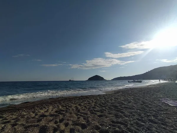 Plaża Cava Dell Isola Wyspie Ischia Włochy — Zdjęcie stockowe
