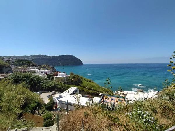 Plaża Cava Dell Isola Wyspie Ischia Włochy — Zdjęcie stockowe