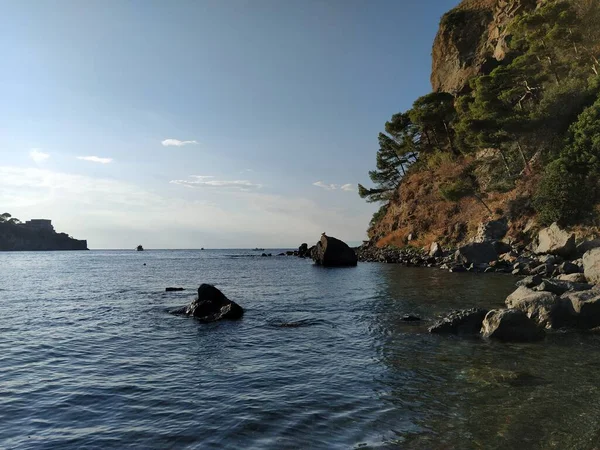 Plaja Saint Montano Din Insula Ischia Napoli — Fotografie, imagine de stoc