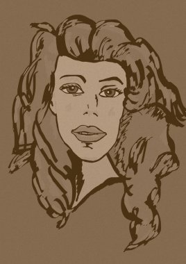 kadın kroki vintage