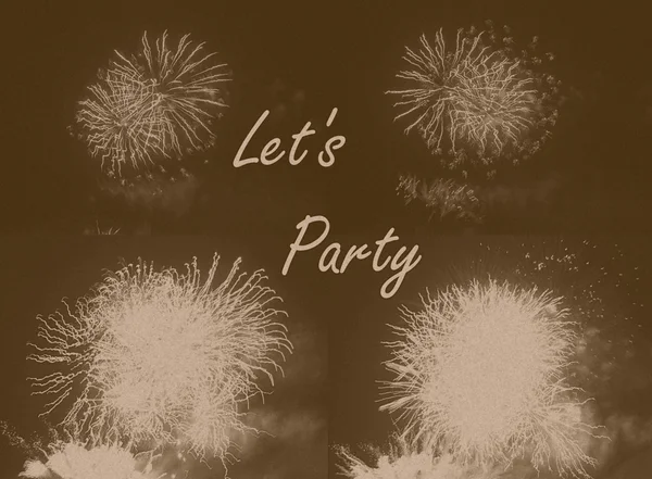 Laten we party.vintage vuurwerk! — Stockfoto
