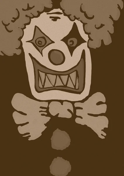 Vintage złego klauna — Zdjęcie stockowe