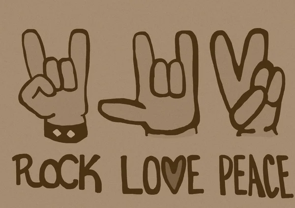 Rock love peace vintage — Stock Photo, Image