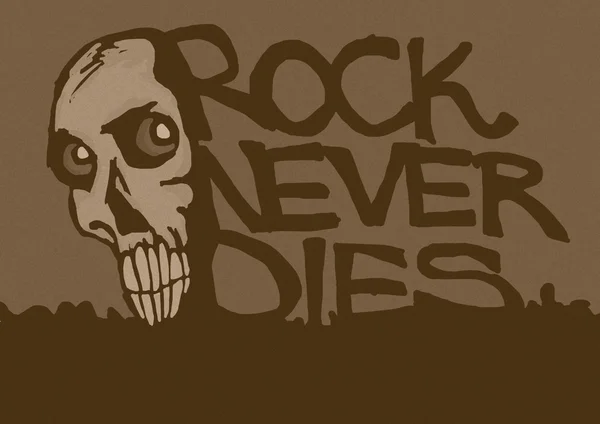 Rock nikdy neumírá! vintage — Stock fotografie