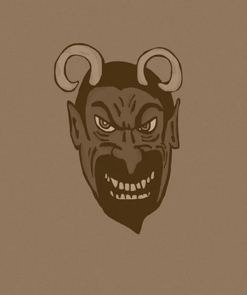 Diabeł twarz vintage — Zdjęcie stockowe