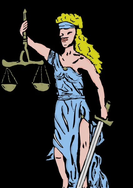 Vrouwe Justitia — Stockfoto