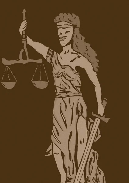 Lady Justice Jahrgang — Stockfoto