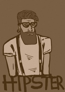 Hipster simgesi vintage