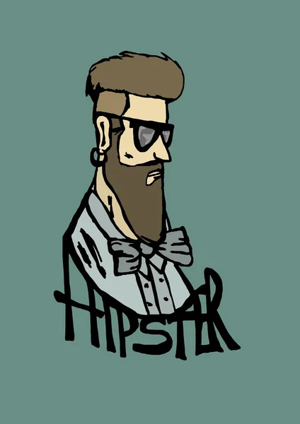 Hipster κεφάλι — Φωτογραφία Αρχείου
