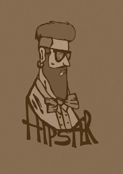 Hipster cabeza vintage —  Fotos de Stock