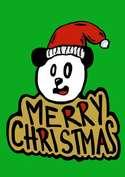 Merry Christmas Panda — Stock Photo, Image