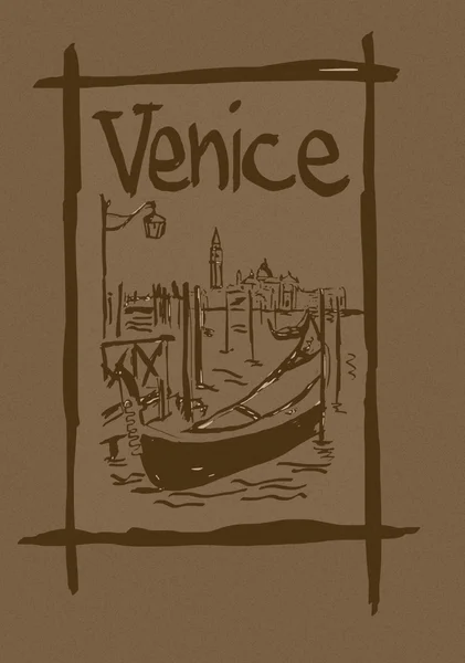 Lagune de Venise croquis vintage — Photo