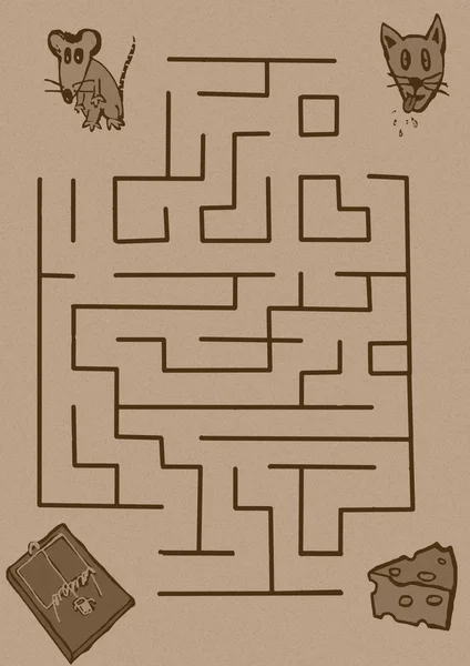 Mouse maze vintage — Zdjęcie stockowe