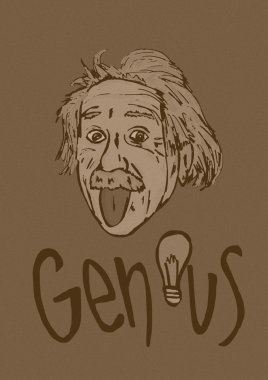 Einstein koca ağızlı vintage