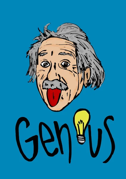 Albert Einstein-bigmouth — Stock Fotó