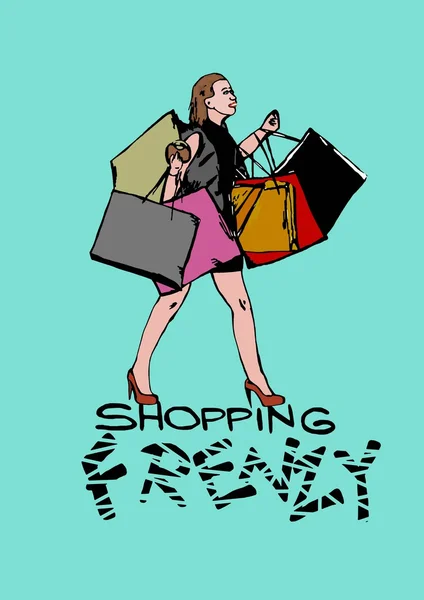 Frenesi de compras — Fotografia de Stock