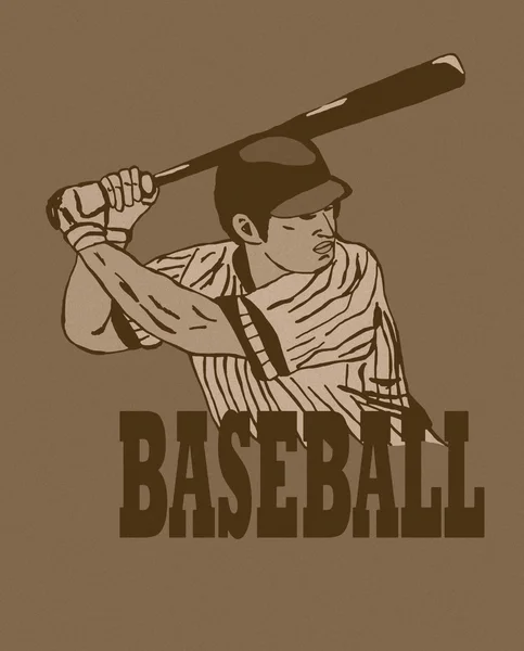 Giocatore di baseball vintage — Foto Stock