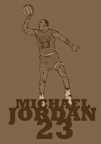 Vintage Michael Jordan — Zdjęcie stockowe