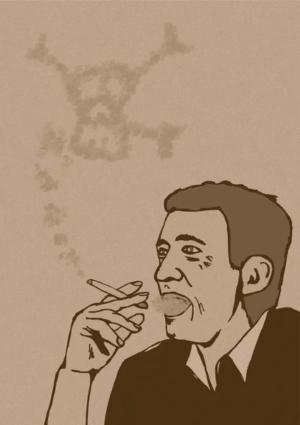 Rauchen tötet.Jahrgang — Stockfoto