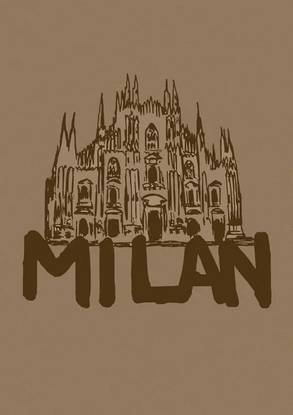 Milan cathedral vintage — Stock Photo, Image