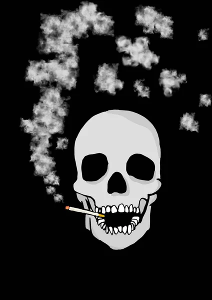 Куріння череп — стокове фото