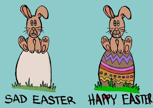 Sad or happy Easter — Stock Photo, Image