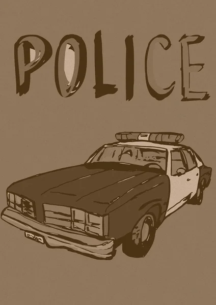 Police car vintage — Stock Photo, Image