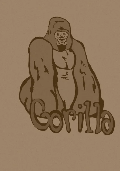 Gorilla vintage — Stockfoto