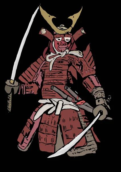 Bewaffnete Samurai — Stockfoto