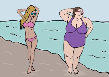 Same beach different sizes