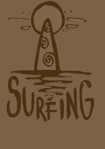 Surfing vintage — 스톡 사진